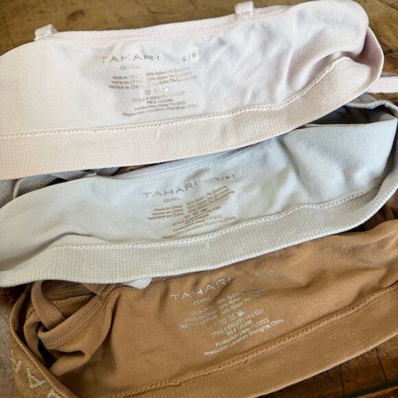 Tahari Girl bra set 3 bralette girls S 6-7 nude pink floral great preworn cond. - Picture 9 of 9